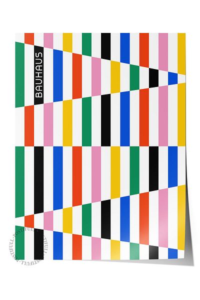 Postifull Πολύχρωμη αφίσα χωρίς πλαίσιο της σειράς Bauhaus - Διακόσμηση τοίχου με εκτύπωση HD