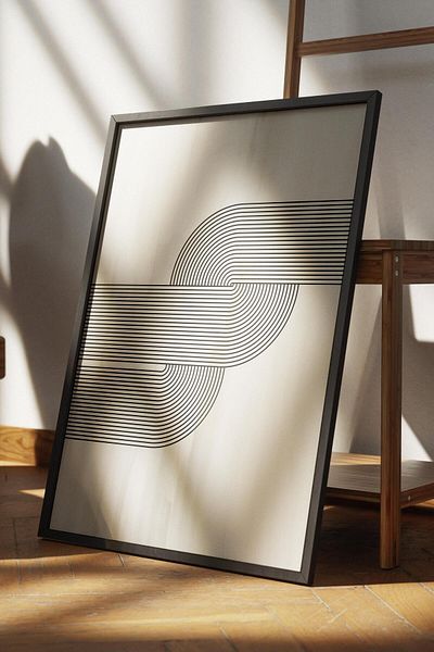 Postifull Frameless Poster Abstract Nordic Series, Nordic Painting, Wall Poster, Hd Printing, Thick Archival