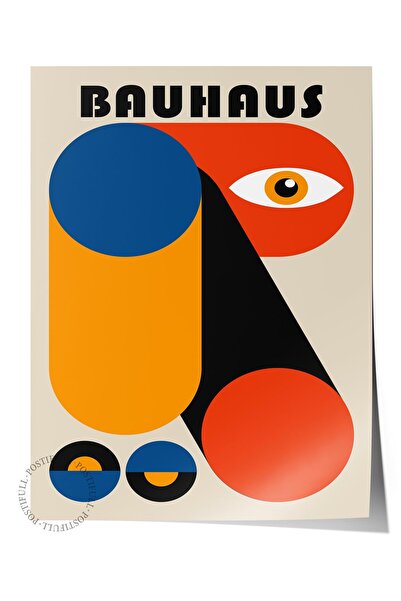 Postifull Αφίσα χωρίς πλαίσιο, Σειρά Bauhaus, Έγχρωμη αφίσα τοίχου, Διακόσμησ...