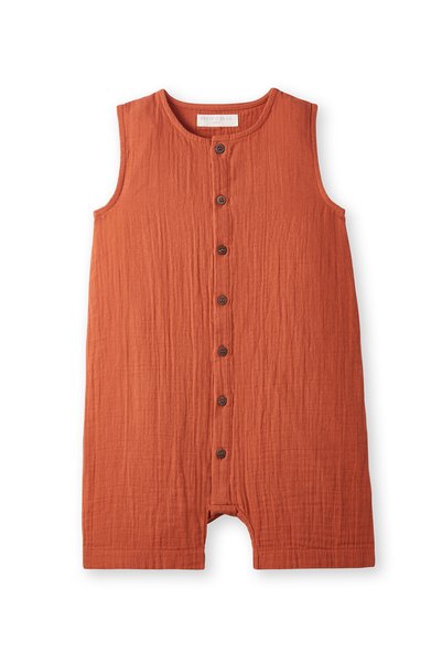 Petit Coral Unisex Çocuk Müslin Kolsuz Romper