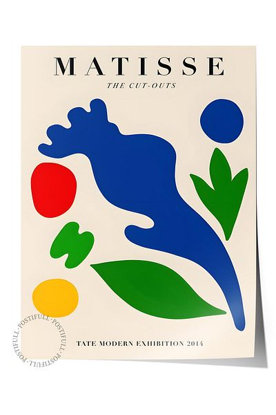 Postifull Αφίσα Παστέλ Σχεδίου Henri Matisse - Χωρίς πλαίσιο, Αφίσα Εικονογράφησης Duar, Εκτύπωση HD, Παχύ