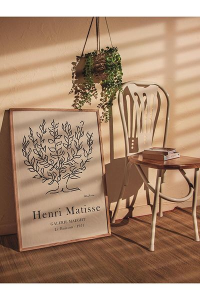 Postifull Αφίσα Παστέλ Σχεδίου Henri Matisse - Χωρίς πλαίσιο, Αφίσα Εικονογράφησης Duar, Εκτύπωση HD, Παχύ