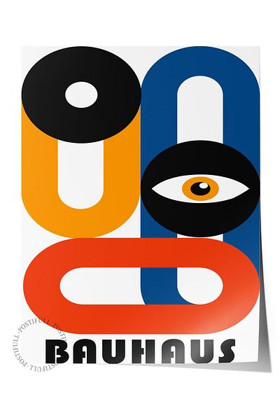 Postifull Πολύχρωμη αφίσα χωρίς πλαίσιο της σειράς Bauhaus - Διακόσμηση τοίχου με εκτύπωση HD