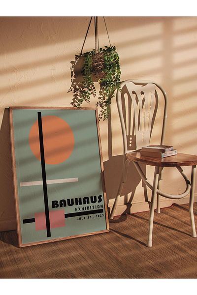 Postifull Πολύχρωμη αφίσα χωρίς πλαίσιο της σειράς Bauhaus - Διακόσμηση τοίχου με εκτύπωση HD