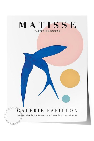 Postifull Αφίσα Παστέλ Σχεδίου Henri Matisse - Χωρίς πλαίσιο, Αφίσα Εικονογράφησης Duar, Εκτύπωση HD, Παχύ