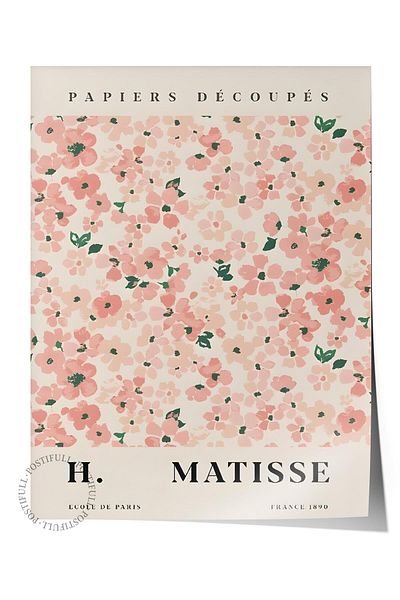 Postifull Αφίσα Παστέλ Σχεδίου Henri Matisse - Χωρίς πλαίσιο, Αφίσα Εικονογράφησης Duar, Εκτύπωση HD, Παχύ