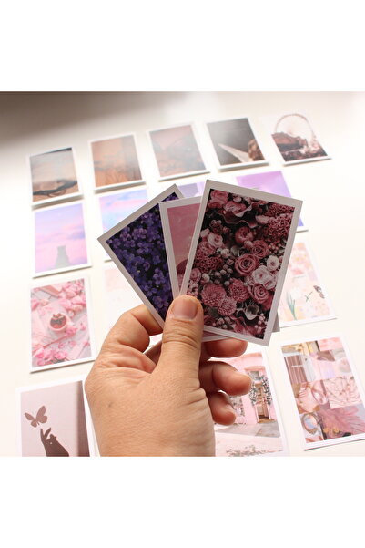 baddin aksesuar Kuşe Baskılı 20 Adet Fotoğraf Foto Kart Journal Süsleme