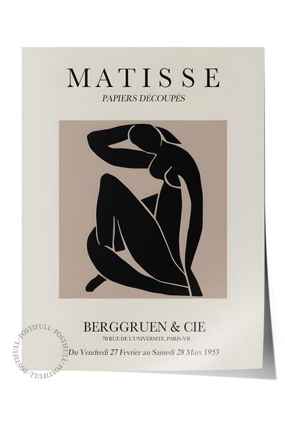 Postifull Çerçevesiz Poster, Illüstrasyon Çizim Poster - Henri Matisse Pastel...