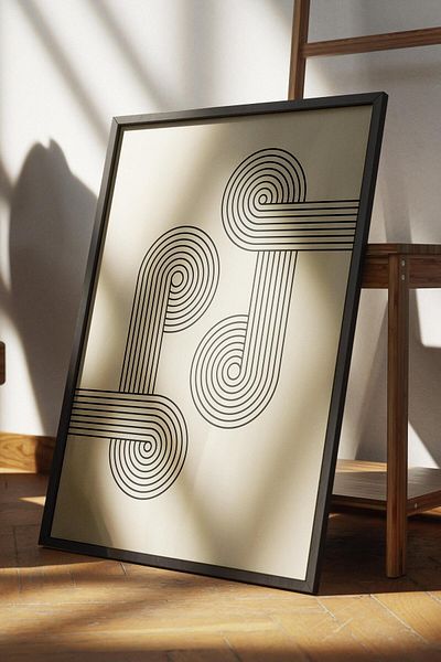 Postifull Frameless Poster Abstract Nordic Series, Nordic Painting, Wall Poster, Hd Printing, Thick Archival