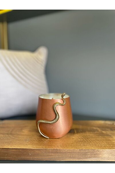 AURA Bakır Yılanlı Model Soya Mum