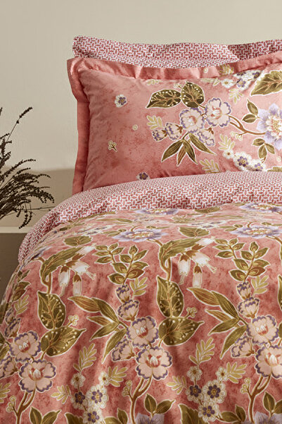 Karaca Home Růžová sada povlaků na přikrývku ze 100% bavlny Pasares