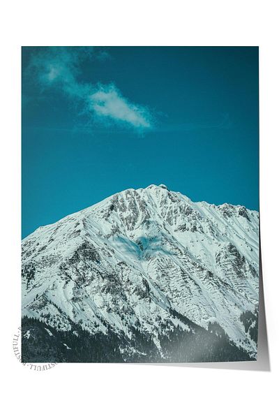 Postifull Mountain No:46 - Αφίσα με τυπωμένη φωτογραφία χωρίς πλαίσιο, διακόσμηση τοίχου σαλονιού, κουζίνας, σαλονιού και αίθουσας