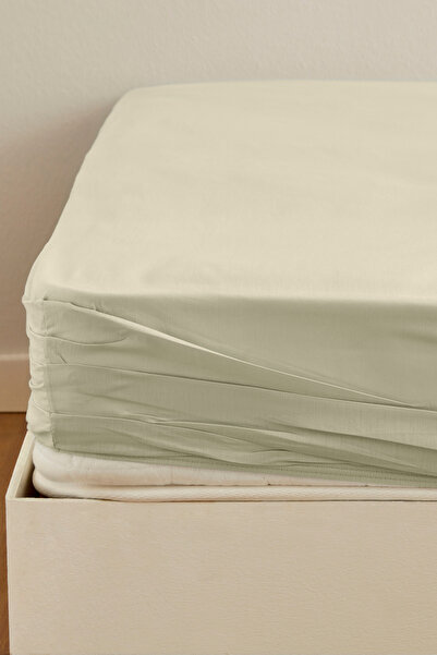 Karaca Home Double Fitted Bed Sheet Sage - 160X200+30 cm