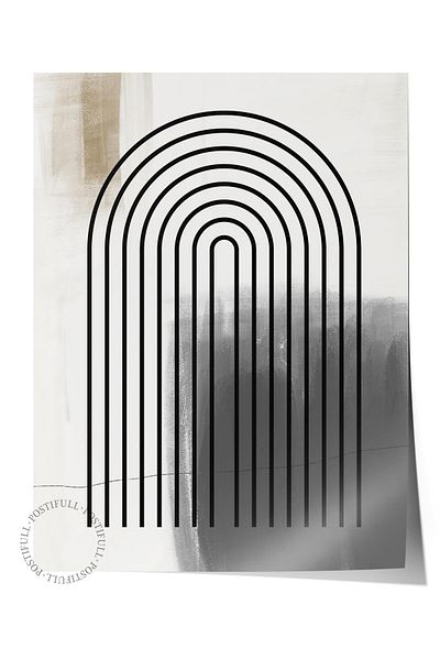 Postifull Frameless Poster Abstract Nordic Series, Nordic Painting, Wall Poster, Hd Printing, Thick Archival