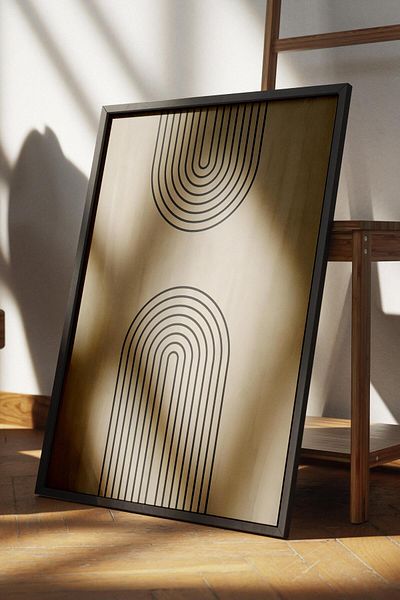 Postifull Poster fără încadrare Seria nordică abstractă, pictură nordică, poster de perete, imprimare HD, gros archival