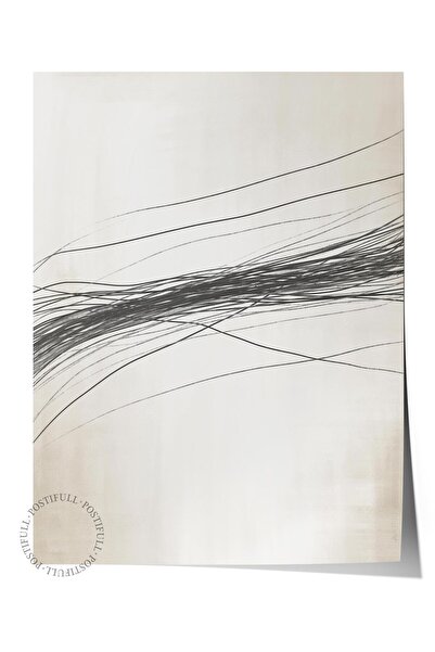 Postifull Безрамков плакат, абстрактен скандинавски модел, скандинавска живоп...