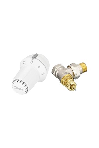 DANFOSS 1/2" Köşe Tip Termostatik Radyatör Vana Takımı