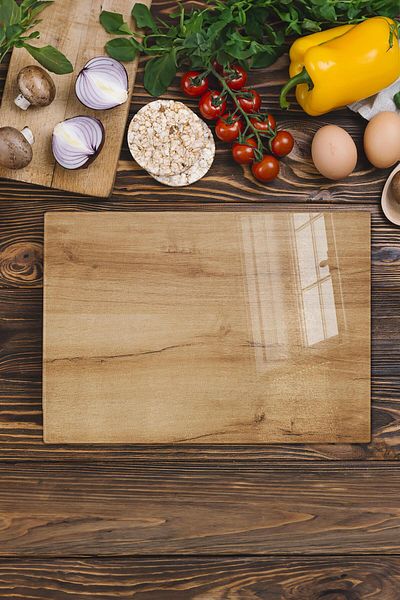 Postifull Glass Cutting Board, Chopping Board, Natural Wood Pattern, Thick and Tempered Unbreakable Glass, 21*30cm