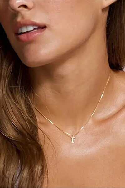 Azuris Silver AZURİS SİLVER 925K GÜMÜŞ GURMET ZİNCİR F HARFİ HARFLİ KOLYE