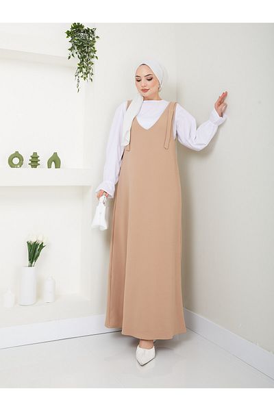VOLT CLOTHİNG Γυναικείο φόρεμα Gilet πουκάμισο 2 τεμαχίων