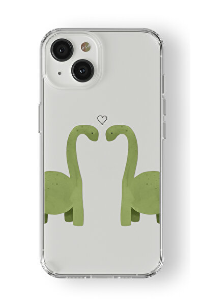 Multitronic حافظة شفافة مطبوعة بتصميم دينو متوافقة مع هاتف iPhone 13