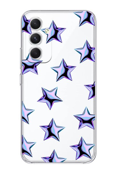 shoptocase حافظة هاتف من السيليكون الشفاف متوافقة مع هاتف Galaxy A54 بنمط الن...