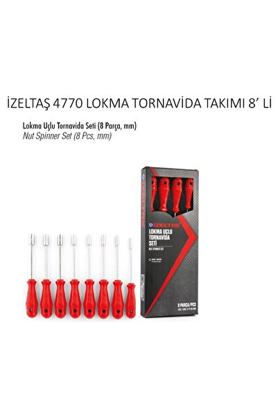 İzeltaş Socket Bit Screwdriver Set 8 Pieces 4770 00 8108