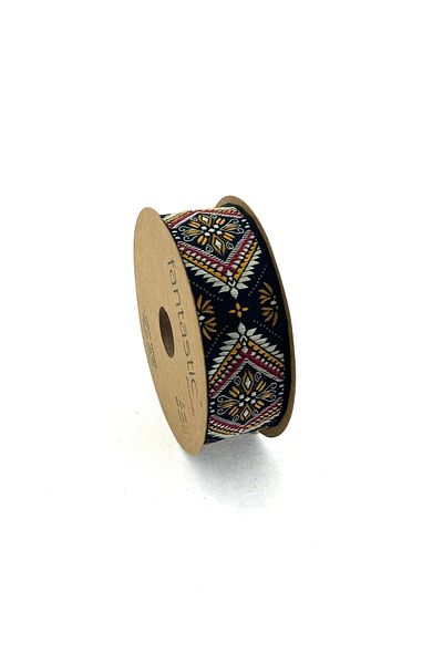 FANTASTIC KURDELE Πλάτος 3,5cm Μήκος 10mt Ethnic Pattern Κορδέλα Πλεκτής Περικοπής