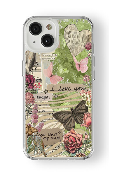 Multitronic حافظة شفافة مطبوعة بتصميم درو ستارز متوافقة مع هاتف آيفون 13