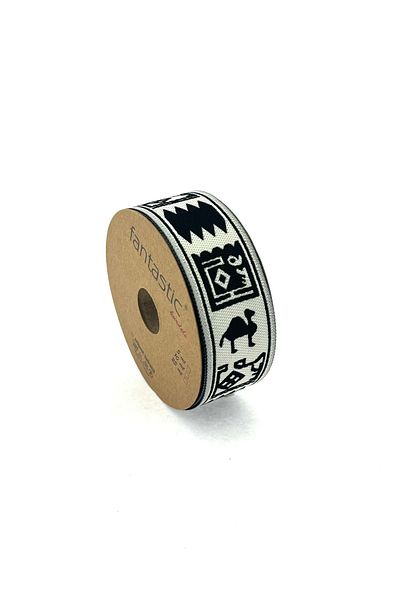 FANTASTIC KURDELE Πλάτος 3,5cm Μήκος 10mt Ethnic Pattern Κορδέλα Πλεκτής Περικοπής