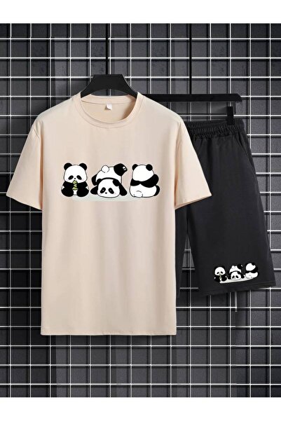 GALASHOP Cute Pandas Graphic Printed, Set of 2 Trendy