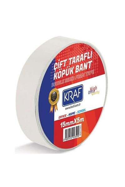 MTKardeşler 10 Pieces 15 Mm X 5 Meters Double Sided Foam Tape
