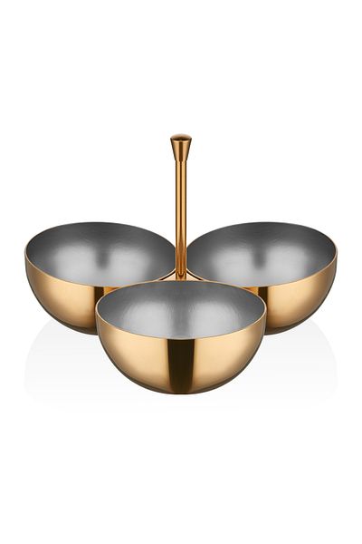 Narin Star Snack Bowl - 3-Piece - Gold Titanium