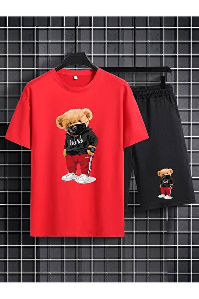 GALASHOP مجموعة مطبوعة من Summer 2 Li Bear مع قناع