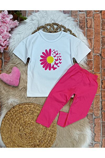 WEROBABYKİDS Devojčička odeća, cvetni Sa deznom leggins, set od 2 dela