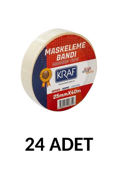 MTKardeşler 24 Pieces Masking Tape 25 Mmx40meter Paper Tape