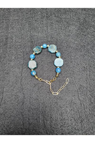 Yüksel Boncuk Apatite Stone Women's Natural Stone Bracelet