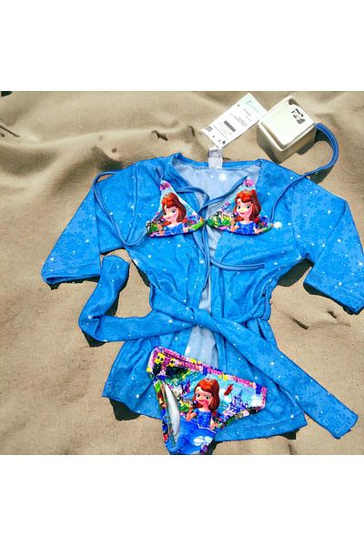 Esterella Girl's Pareo Bikini Set