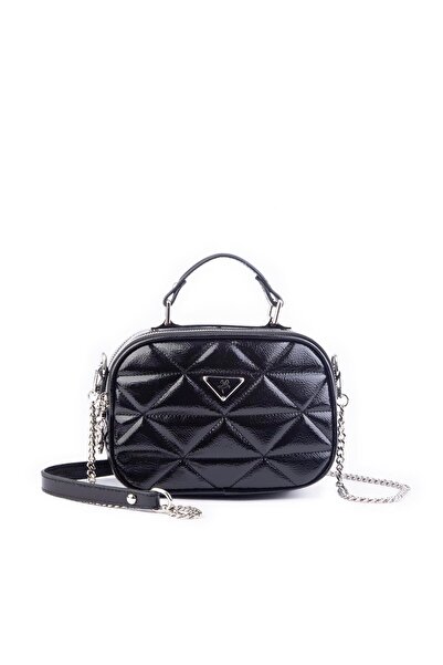 Nas Bag VERA ÇANTA Nas Bag Zincirli Kapitone Çift Gözlü El ve Çapraz Çanta