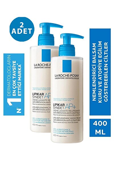 La Roche Posay Lipikar Syndet Ap Body Wash Gel - 400 ml, 2 Pieces