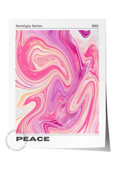 Postifull Aura Series NO:163 - Αφίσα Peace Colorful Frameless με αριθμό αγγέλου