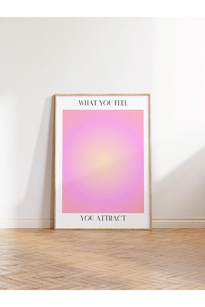 Postifull Aura Series NO:91 - Έγχρωμη αφίσα χωρίς πλαίσιο, με αριθμό αγγέλου - Τι αισθάνεστε, προσελκύετε