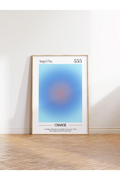 Postifull Aura Series NO:78 - 555 Change Angel Number Έγχρωμη αφίσα χωρίς πλαίσιο