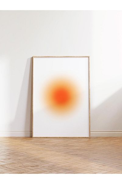 Postifull Aura Series NO:66 - Πορτοκαλί Aura και άγγελος έγχρωμη αφίσα χωρίς πλαίσιο