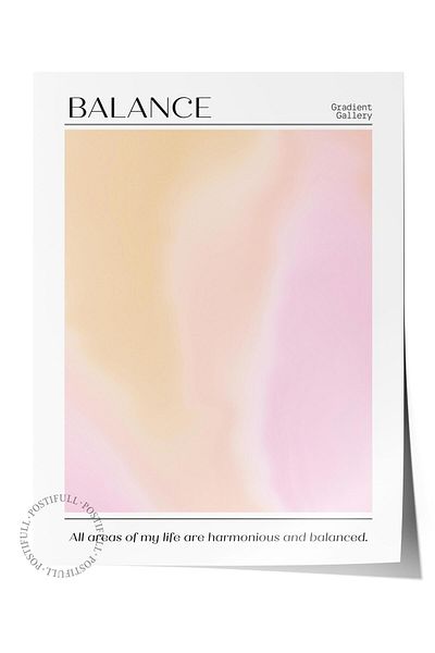 Postifull Aura Series NO:208 - Balance, Angel Number, Έγχρωμη αφίσα χωρίς πλαίσιο