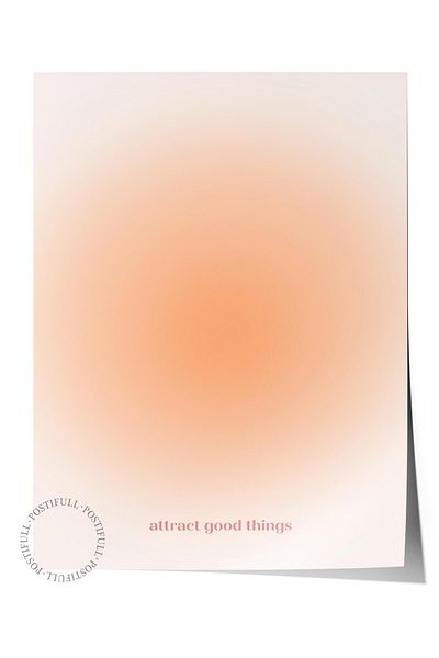 Postifull Aura Series NO:187 - Πορτοκαλί Αγγέλος Αριθμημένη έγχρωμη αφίσα χωρίς πλαίσιο