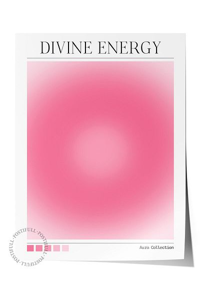 Postifull Aura Series NO:162 - Divine Energy Pink Angel Number Έγχρωμη αφίσα χωρίς πλαίσιο