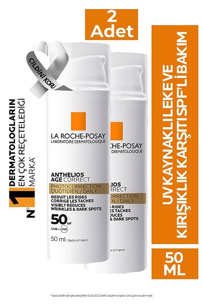 La Roche Posay Anthelios Age Correct Daily Light - Spf50 Cream 50ml x 2