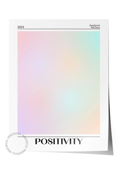 Postifull Aura Series NO:168 - Αριθμός Αιγίνης Θετικότητας Πολύχρωμη αφίσα χωρίς πλαίσιο