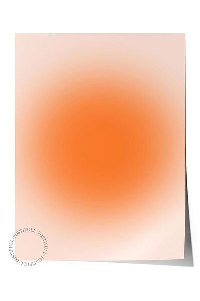 Postifull Aura Series NO:181 - Πορτοκαλί Αγγέλος Αριθμημένη έγχρωμη αφίσα χωρίς πλαίσιο